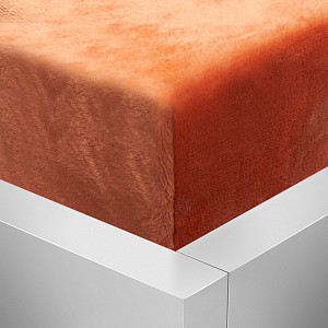 OBOUSTRANNÉ Mikroplyšové prostěradlo DELUXE 90x200 - Cihlová