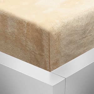 OBOUSTRANNÉ Mikroplyšové prostěradlo DELUXE 90x200 - Béžová