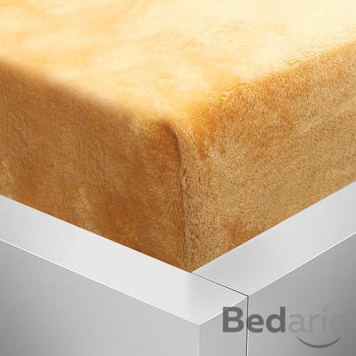 OBOUSTRANNÉ Mikroplyšové prostěradlo DELUXE 90x200 - Žluto-oranžová