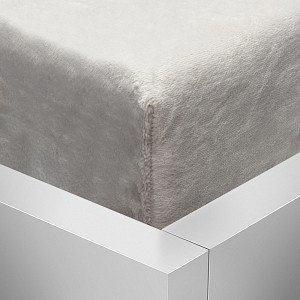 OBOUSTRANNÉ Mikroplyšové prostěradlo DELUXE 90x200 - Světle šedá
