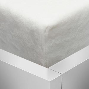 OBOUSTRANNÉ Mikroplyšové prostěradlo DELUXE 90x200 - Bílá