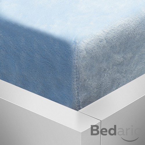 OBOUSTRANNÉ Mikroplyšové prostěradlo DELUXE 90x200 - Světle modrá