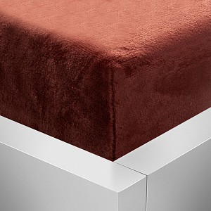 OBOUSTRANNÉ Mikroplyšové prostěradlo DELUXE 180x200 - Bordó