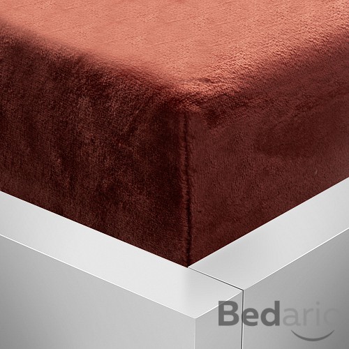 OBOUSTRANNÉ Mikroplyšové prostěradlo DELUXE 180x200 - Bordó