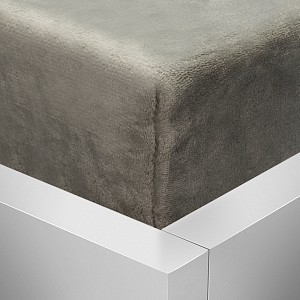 OBOUSTRANNÉ Mikroplyšové prostěradlo DELUXE 180x200 - Tmavě šedá