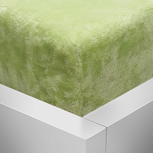 OBOUSTRANNÉ Mikroplyšové prostěradlo DELUXE 180x200 - Světle zelená