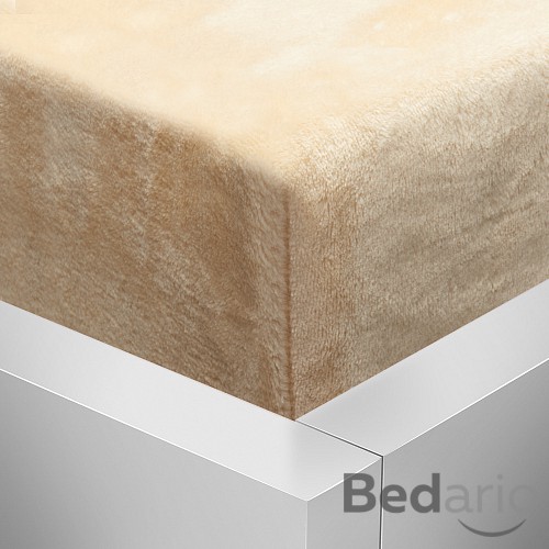 OBOUSTRANNÉ Mikroplyšové prostěradlo DELUXE 180x200 - Béžová