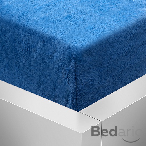 OBOUSTRANNÉ Mikroplyšové prostěradlo DELUXE 180x200 - Tmavě modrá