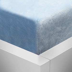 OBOUSTRANNÉ Mikroplyšové prostěradlo DELUXE 180x200 - Světle modrá