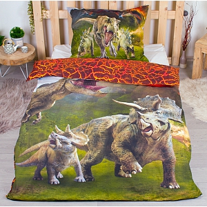 Bavlněné povlečení 140x200+70x90 Jurský svět