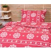 Luxusní Bavlněné povlečení 140x200+70x90 Vánoční červené