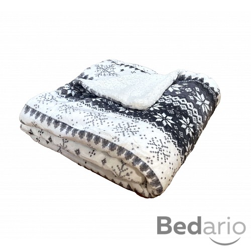 Deka beránek 150x200 - Pictures - Vánoční vločky