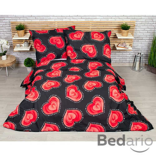 Francouzské povlečení 220x200+2x70x90 Valentýn