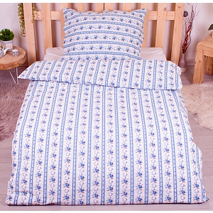 Bavlněné povlečení 140x200+70x90 Retro modré