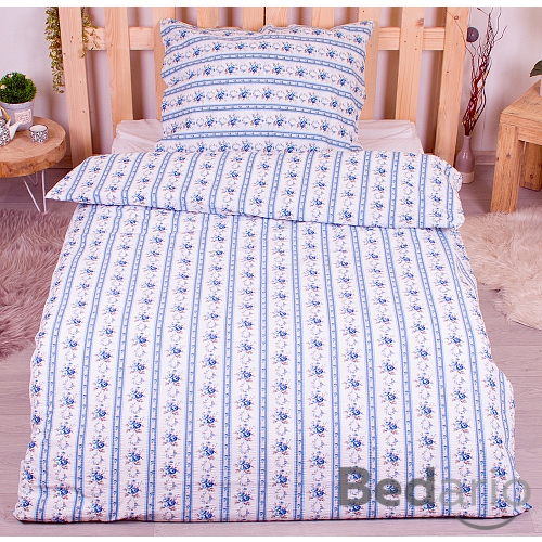 Bavlněné povlečení 140x200+70x90 Retro modré