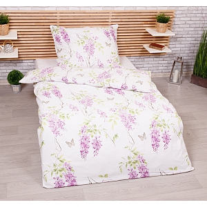 Bavlněné povlečení 140x200+70x90 Fresha fialová