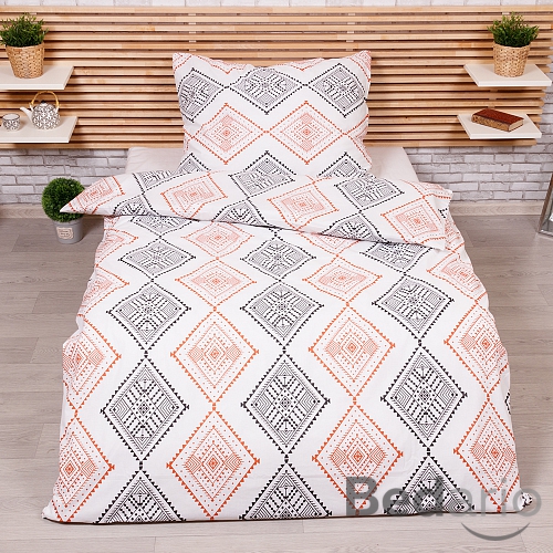 Bavlněné povlečení 140x200+70x90 Kosočtverce