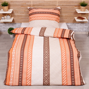 Bavlněné povlečení 140x200+70x90 Cihly