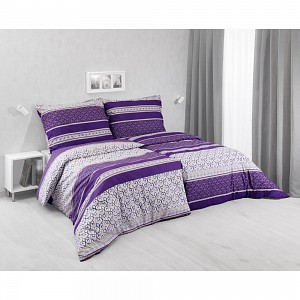 Bavlněné povlečení 140x200+70x90 Orient fialový