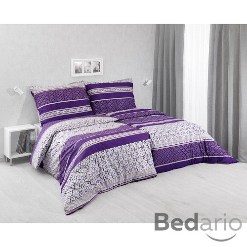 Bavlněné povlečení 140x200+70x90 Orient fialový