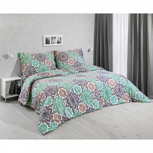 Flanelové povlečení 140x200+70x90 Mandaly zelené