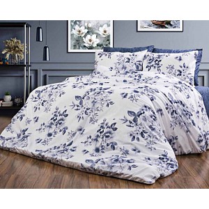 Bavlněné povlečení DELUXE 140x200+70x90 Blue rose