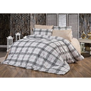 Bavlněné povlečení DELUXE 140x200 Gray check