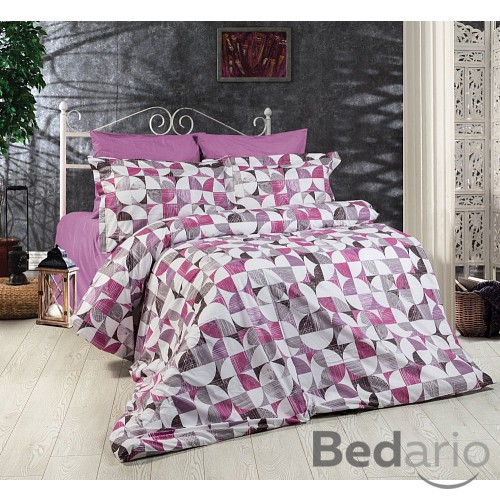 Krepové povlečení DeLuxe 140x200+70x90 Diego violet