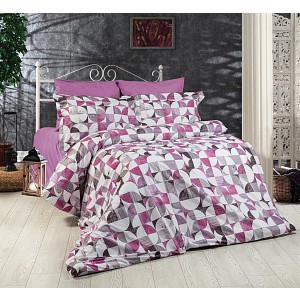 Krepové povlečení DeLuxe 140x200+70x90 Diego violet
