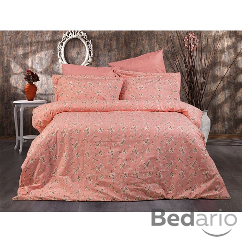 Krepové povlečení DeLuxe 140x200+70x90 Cherry