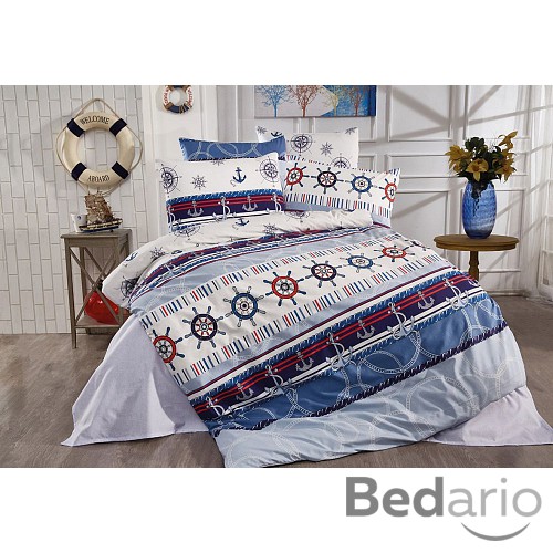 Bavlněné povlečení DELUXE 140x200+70x90 Námořník