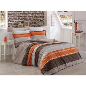 Bavlněné povlečení DELUX SALMON STRIPE 140x200+70x90