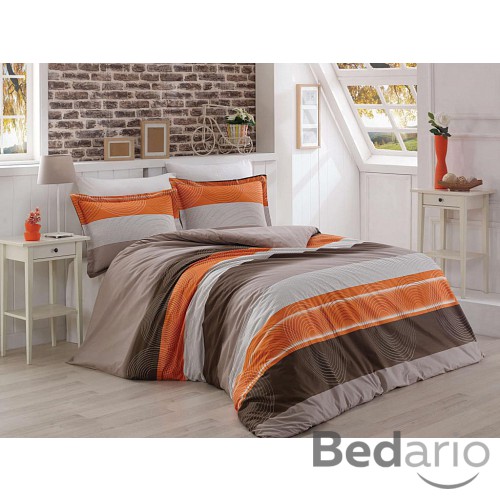 Bavlněné povlečení DELUX SALMON STRIPE 140x200+70x90