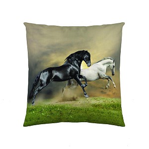 Povlak na polštářek Hřebci FOTOTISK 40x40