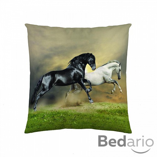 Povlak na polštářek Hřebci FOTOTISK 40x40