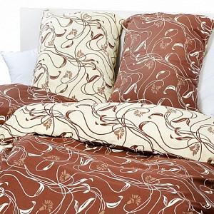 Bavlněný povlak fantazie béžovo-hnědá 40x40