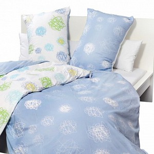 Bavlněný povlak orbit modro-bílý 40x40