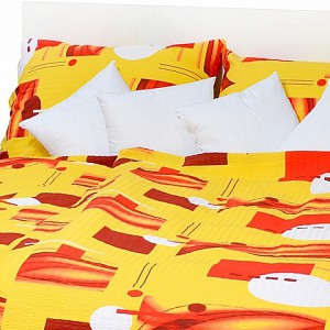 Bavlněný povlak scarlet žluto-červená 40x40