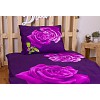 3D povlečení 140x200+70x90 Růže fialová
