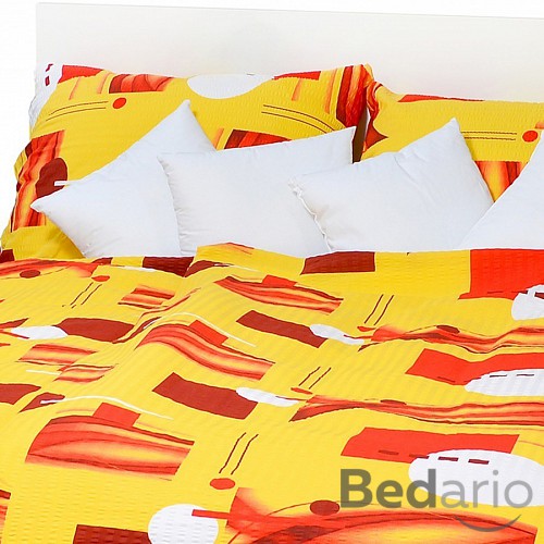 Bavlněný povlak scarlet žluto-červená 70x90