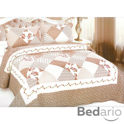 Přehoz na postel s povlaky na polštářky 240x220 + 2x50x70 FRANCE