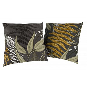 Sada 2 povlaků na polštář bavlněný satén KAPRADÍ - 40x40cm