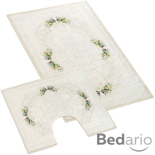 Koupelnová a WC předložka Růžičky 3D