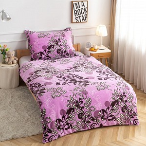 Mikroplyšové povlečení Premium 140x200+70x90 Pink elegant