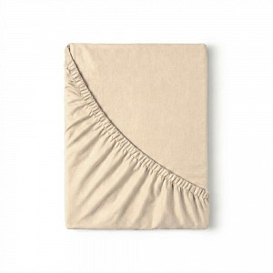 Flanelové napínací prostěradlo 220x200 béžové