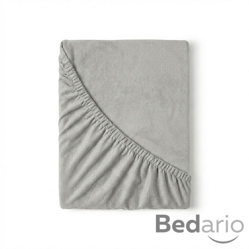 Flanelové napínací prostěradlo 220x200 světle šedé