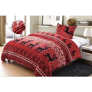 Mikroplyšové povlečení Premium 140x200+70x90 Sobík