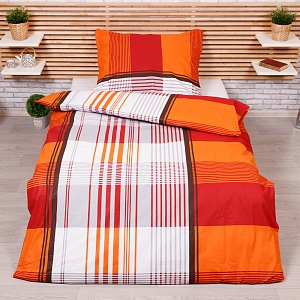 Bavlněné povlečení 140x200+70x90 Sofie oranžová