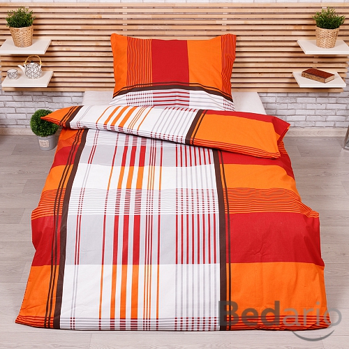 Bavlněné povlečení 140x200+70x90 Sofie oranžová