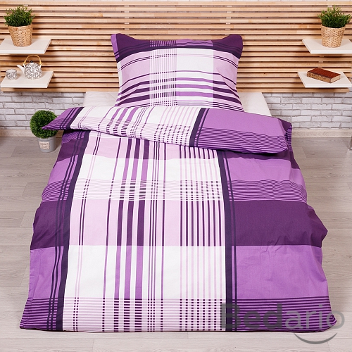 Bavlněné povlečení 140x200+70x90 Sofie fialová